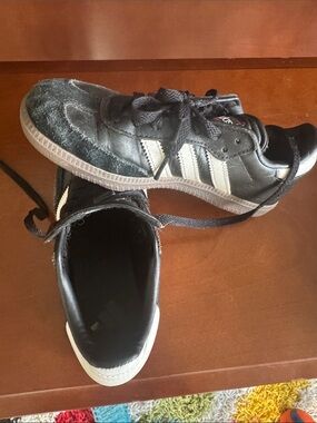 adidas Samba Black and White Kids Lace-Up Sneakers